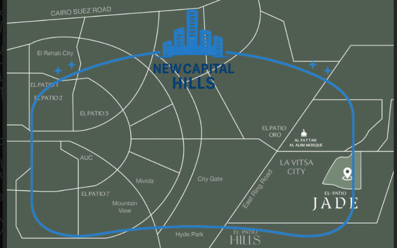 خريطة El Patio Jade New Capital