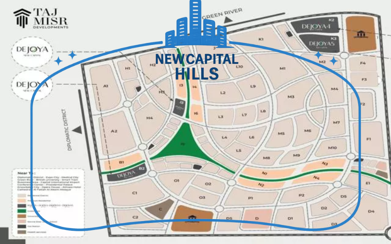 خريطة كمبوند دي جويا العاصمة الإدارية