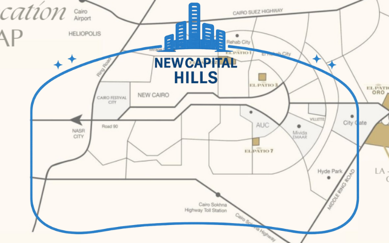 خريطة لافيستا سيتي العاصمة الإدارية