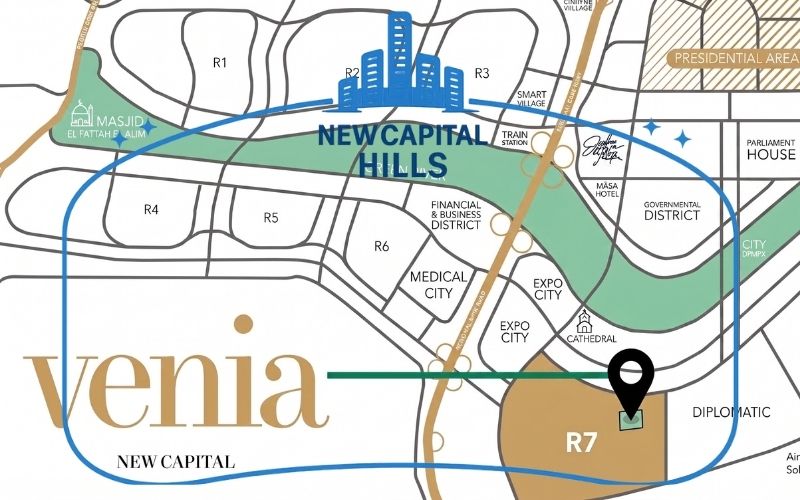تفاصيل واسعار كمبوند فينيا العاصمة الإدارية الجديدة Compound Venia New Capital
