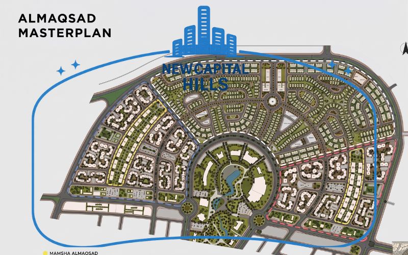 التصميم المعماري الفاخر في ممشى المقصد العاصمة الإدارية الجديدة